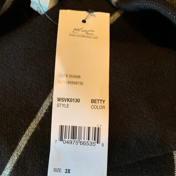 NY COLLECTION black and white NWT sweater skirt - Picture 7 of 10